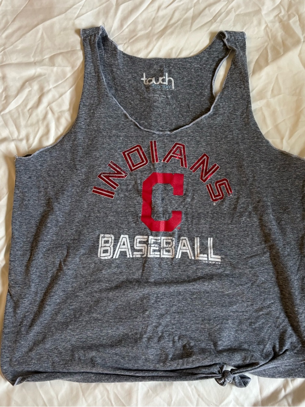 Women’s Gray Cleveland Indians Baseball Tank Top